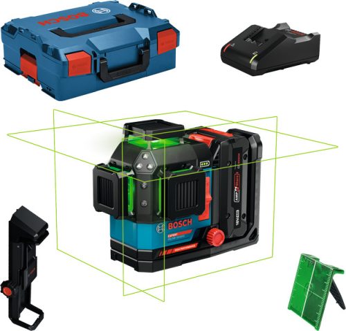 Bosch Expert EXLL18V sík lézer (18 V Li-ion, töltővel) L-Boxx-ban