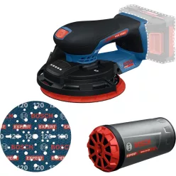   Bosch Expert EXEX18V-150-5 akkus excentercsiszoló (akku és töltő nélkül) kartondobozban