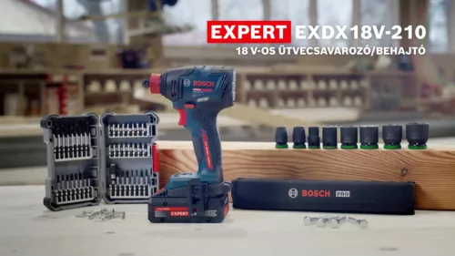 Bosch Expert EXDX18V-210 akkus ütvecsavarozó (akku és töltő nélkül) L-Boxx-ban