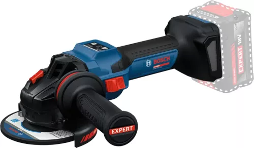 Bosch Expert EXWS18V-15S akkus sarokcsiszoló 125mm (2xEXBA18V-80 akkuval,  EXAL18V-160 töltővel) L-Boxx-ban