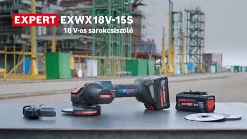 Bosch Expert EXWX18V-15S akkus sarokcsiszoló 125mm (akku és töltő nélkül) L-Boxx-ban
