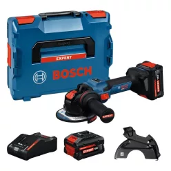   Bosch Expert EXWX18V-15S akkus sarokcsiszoló 125mm (2xEXBA18V-80 akkuval, EXAL18V-160 töltővel) L-Boxx-ban