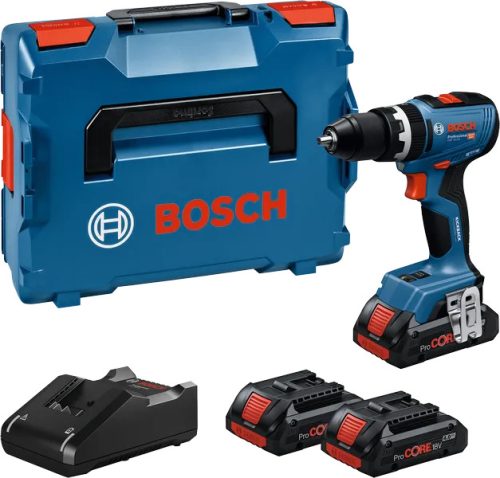 Bosch GSB 18V-65 Akkus ütvefúró/-csavarozók, 3x 4.0Ah, L-BOXX 136, 8V-65 PROFESSIONAL