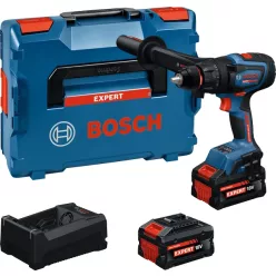   Bosch Expert EXSR18V-150 akkus fúró-csavarozó (EXBA 2x8,0 Ah akkuval, GAL 12V/18V-80 töltővel) L-Boxx-ban