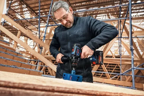 Bosch Expert EXSR18V-150 akkus fúró-csavarozó (EXBA 2x8,0 Ah akkuval, GAL 12V/18V-80 töltővel) L-Boxx-ban