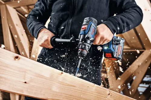 Bosch Expert EXSR18V-150 akkus fúró-csavarozó (EXBA 2x8,0 Ah akkuval, GAL 12V/18V-80 töltővel) L-Boxx-ban
