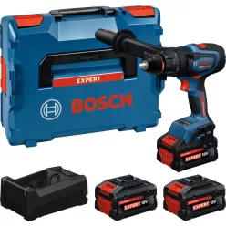   Bosch Expert EXSB18V-150 akkus ütvefúró-csavarozó (EXBA 2x8,0 Ah akkuval, EXBA 1x5,5 Ah akkuval, GAL 12V/18V-80 töltővel) L-Boxx-ban