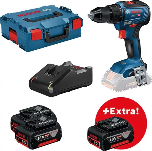 Bosch GSR 18V-55 + 3x 5.0Ah + GAL 18V-40 + L-B (0615990L8D)