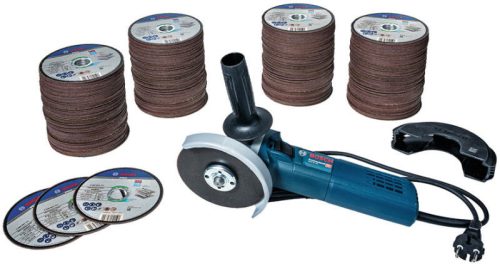 Bosch Szett GWS 9-125 S Sarokcsiszoló + 400 db 125x1 vágókorong