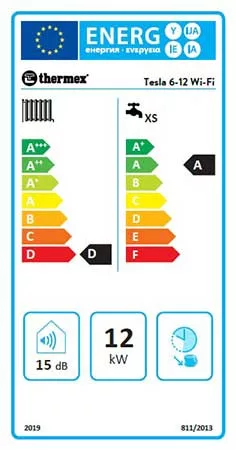 Thermex Tesla WiFi 6 kW elektromos kazán központi fűtéshez és indirekt HMV tartállyal kiegészítve