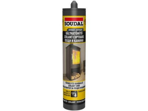 Soudal Kályhatömítő fekete 280ml - Hőálló 1500 C°-ig