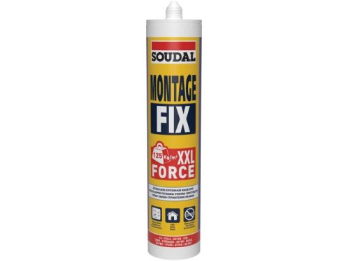 Soudal Montage Fix szerelőragasztó 280ml - Diszperziós - 125 kg/m2 (123108)