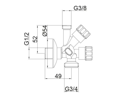 Mofém Sarokszelep kombinált (15.025.28.00)