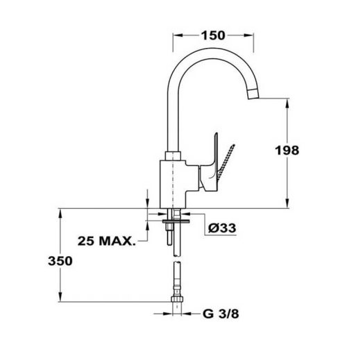 Mofém Trend Plus mosdó csaptelep leeresztő szelep nélkül (150-1551-03)