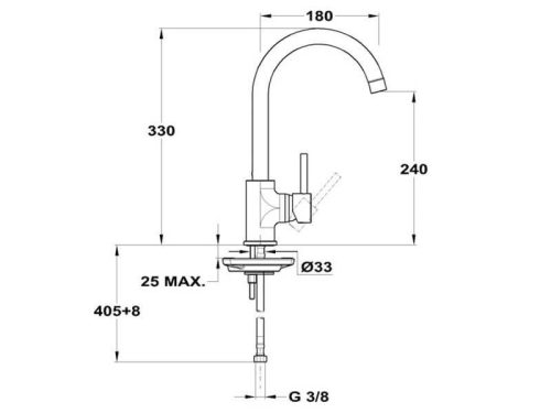Mofém JUNIOR EVO X Egykaros Mosogató Csaptelep (152-0052-00)