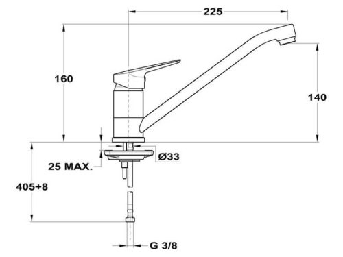 Mofém Bridge Mosogató Csaptelep álló (152-1851-00)