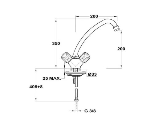 Mofém Eurosztár Bojler Mosogató Csaptelep álló (160-2004-20)