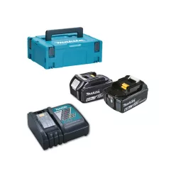   Makita 2 db BL1860B Akku 18V 6,0Ah+DC18RD+TYPE1 töltő MAKPAC kofferben (198116-4)