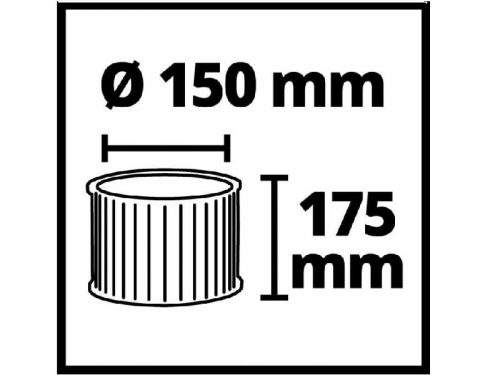 Einhell Szűrőbetét L porosztályhoz (2351126)
