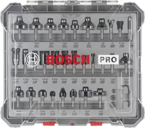 Bosch PRO alakmaróbetét, vegyes készlet, szár 8 mm, 30 részes (2607017475)