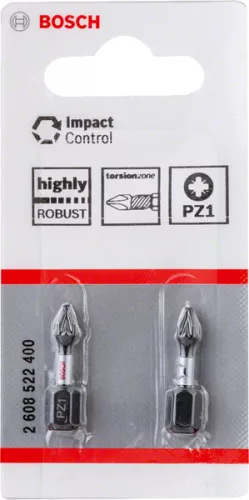 Bosch PRO Pozidriv ütvecsavarozó fej, PZ1, 25 mm, 2 db