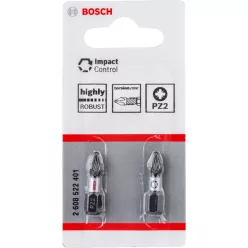 Bosch PRO Pozidriv ütvecsavarozó fej, PZ2, 25 mm, 2 db