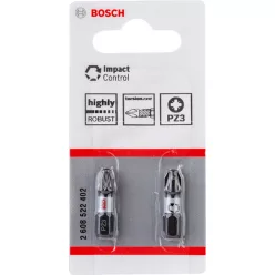 Bosch PRO Pozidriv ütvecsavarozó fej, PZ3, 25 mm, 2 db