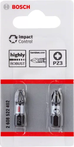 Bosch PRO Pozidriv ütvecsavarozó fej, PZ3, 25 mm, 2 db