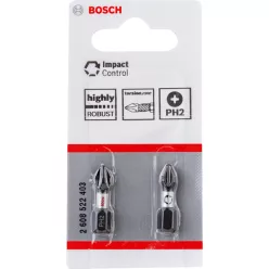 Bosch PRO Phillips ütvecsavarozó fej, PH2, 25 mm, 2 db