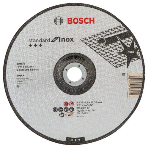 Bosch PRO Stainless Steel and Metal vágótárcsa WA 36 R BF hajlított