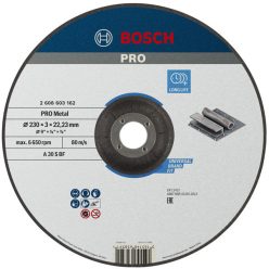   Bosch PRO Metal vágótárcsa, A 30 S BF hajlított 230*3*22,23 mm
