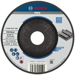Bosch PRO Metal csiszolótárcsa A 24 R BF hajlított 125*6