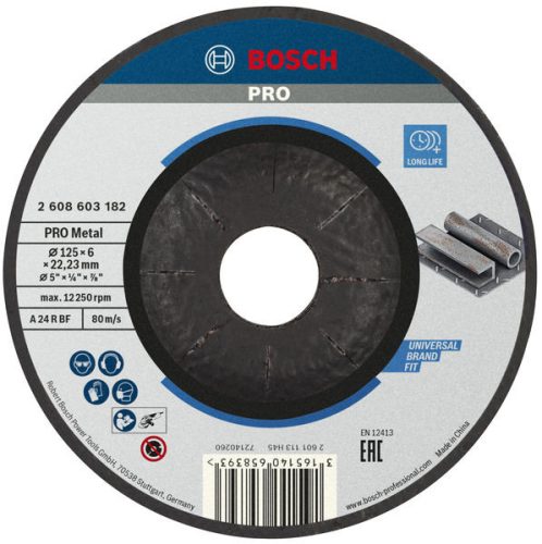 Bosch PRO Metal csiszolótárcsa A 24 R BF hajlított 125*6