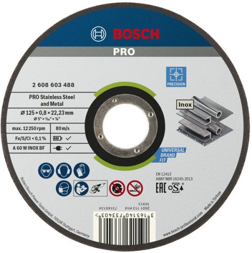 Bosch PRO Stainless Steel and Metal vágótárcsa A 60 W INOX BF egyenes