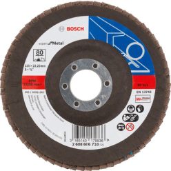   Bosch X551 80 legyezőtárcsa fémhez, kúpos, üvegszövet alátéttányér, Zirkon