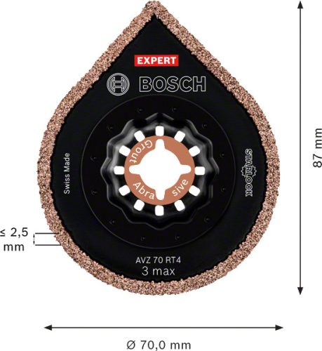 Bosch EXPERT AVZ 70 RT4 Carbide, Grout and Abrasive