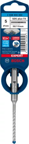 Bosch EXPERT SDS Plus-7X kalapácsfúró o 5 x 50