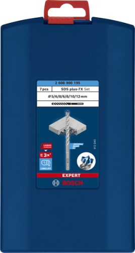 Bosch EXPERT SDS Plus-7X ProBox készlet, 7 db