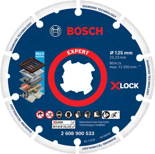 Bosch EXPERT X-LOCK fémvágó gyémánt vágótárcsa 125 mm