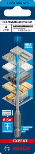 Bosch EXPERT HEX-9 Multi Construction többcélú fúró o 4,0 mm, 1/4"