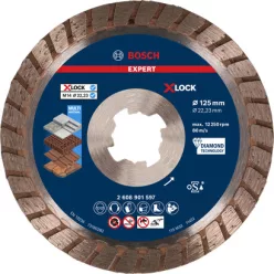 Bosch EXPERT MultiMaterial Turbo X-Lock 125x22.23x2.4x12mm