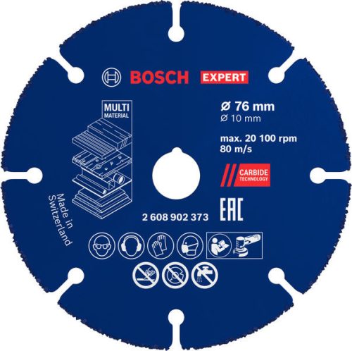 Bosch EXPERT keményfém vágókorong mini sarokcsiszolókhoz 76 x 10mm