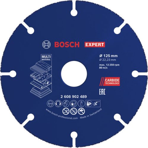 Bosch EXPERT keményfém vágókorong sarokcsiszolókhoz 125 x 22.23mm