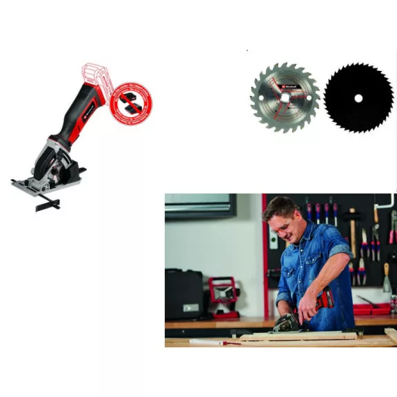 Einhell TE-CS 18/89 Li-SOLO Akkus mini Körfűrész 18 V, 89 mm (4331100) Einhell TE-CS 18/89 Li-SOLO Akkus mini Körfűrész 18 V, 89 mm (4331100)