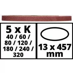 Csiszolószalag szett 13x457, 35tlg.