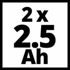 Einhell 2x 18V 2,5Ah PXC-Twinpack CB Akkumulátor csomag (4511524)