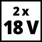Einhell 2x 18V 2,5Ah PXC-Twinpack CB Akkumulátor csomag (4511524)