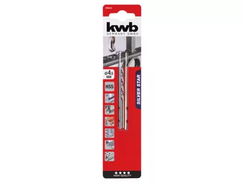 KWB EXPERT HSS-G SILVER STAR spirálfúrószár 4,5 mm