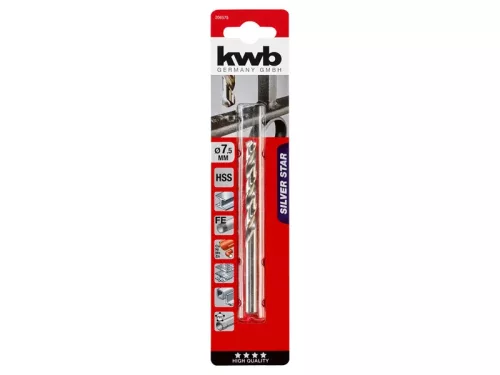 KWB EXPERT HSS-G SILVER STAR spirálfúrószár 7,5 mm