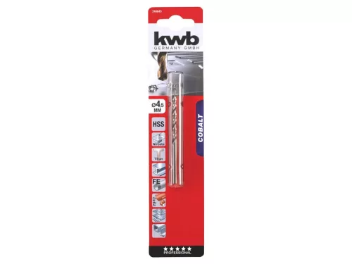 KWB PROFI HSS-G CO TWIST DRILL fémfúrószár 4,5 mm